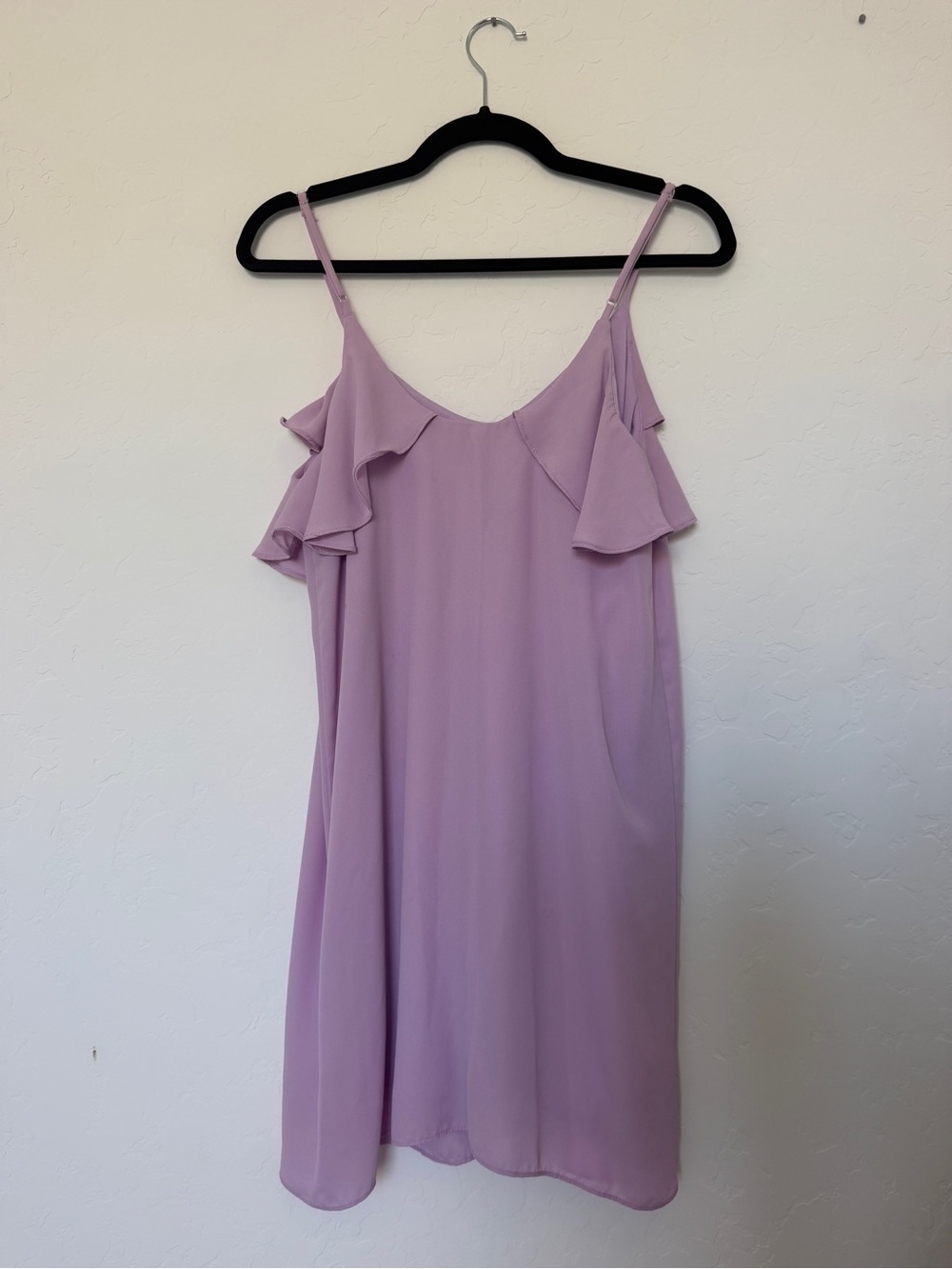 Everly Lilac Ruffle Slip Dress - Small - Picture 2 of 4